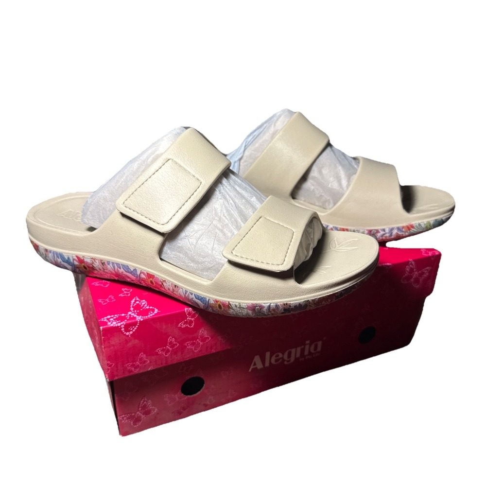 Alegria Women Orbyt Double Strap Recovery Slide Sandals - Miami Beach, 42 EUC‎